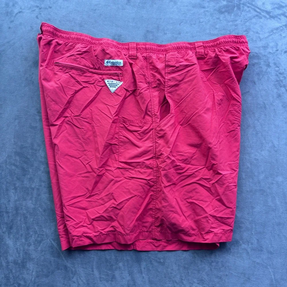 Columbia PFG Backcast III Water Shorts Mens 4X Red Mesh Lined Nylon Swim Trunks